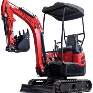 New 4,000 lb TYPHON Lux Mini Excavator Rubber Track with Kubota Diesel Engine USA