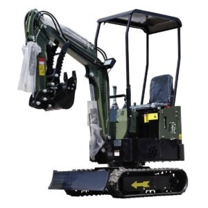 TYPHON TERROR X STORM Mini Excavator 1 Ton Trench Digger with Canopy, Hydraulic Thumb Clip, Bucket USA