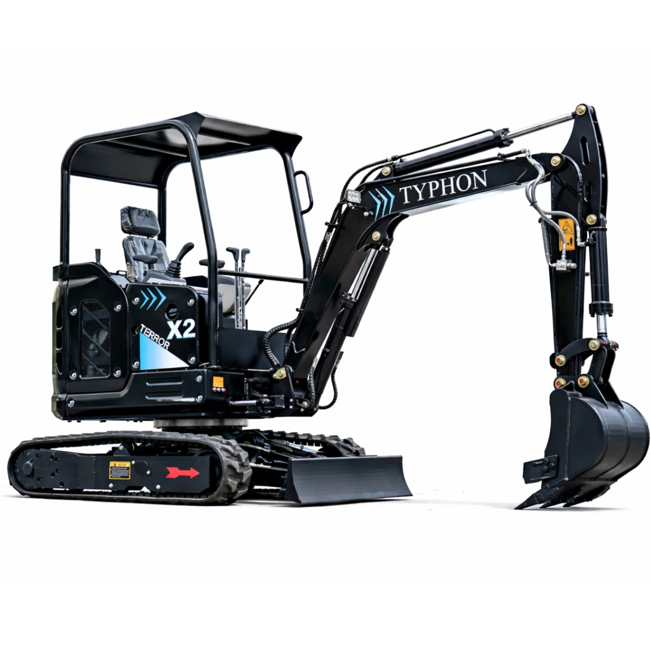 TYPHON TERROR X2 Max Canopy Mini Excavator Powerful 2.5 Ton Compact Machine with Yanmar Engine Advanced Hydraulic System from American Loader