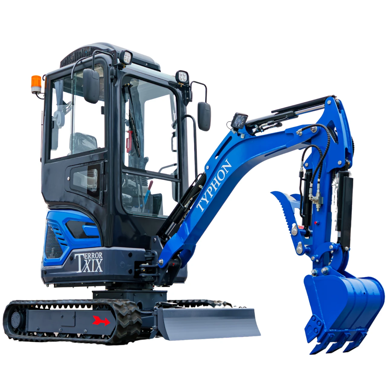 TYPHON TERROR XIX Prestige AC/Heater Cabin Mini Excavator 4200lbs 20.4 HP Kubota D902 with Boom Swing, Retractable Tracks from American Loader — image 1