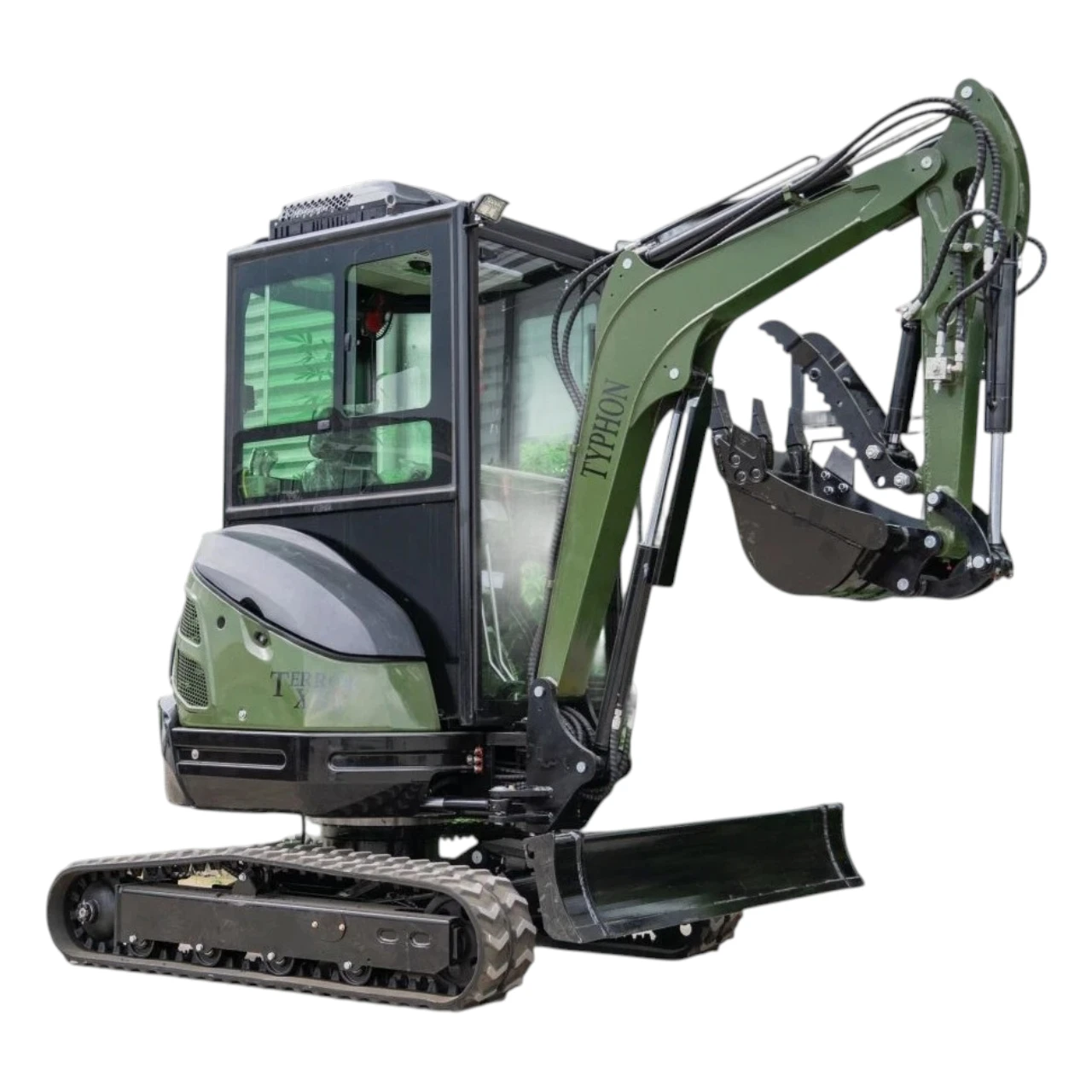 TYPHON TERROR XXV Diesel Mini Excavator 2.7 Ton, 25.1 hp Kubota D1105 RetractableTracks, AC Cabin from American Loader — image 1