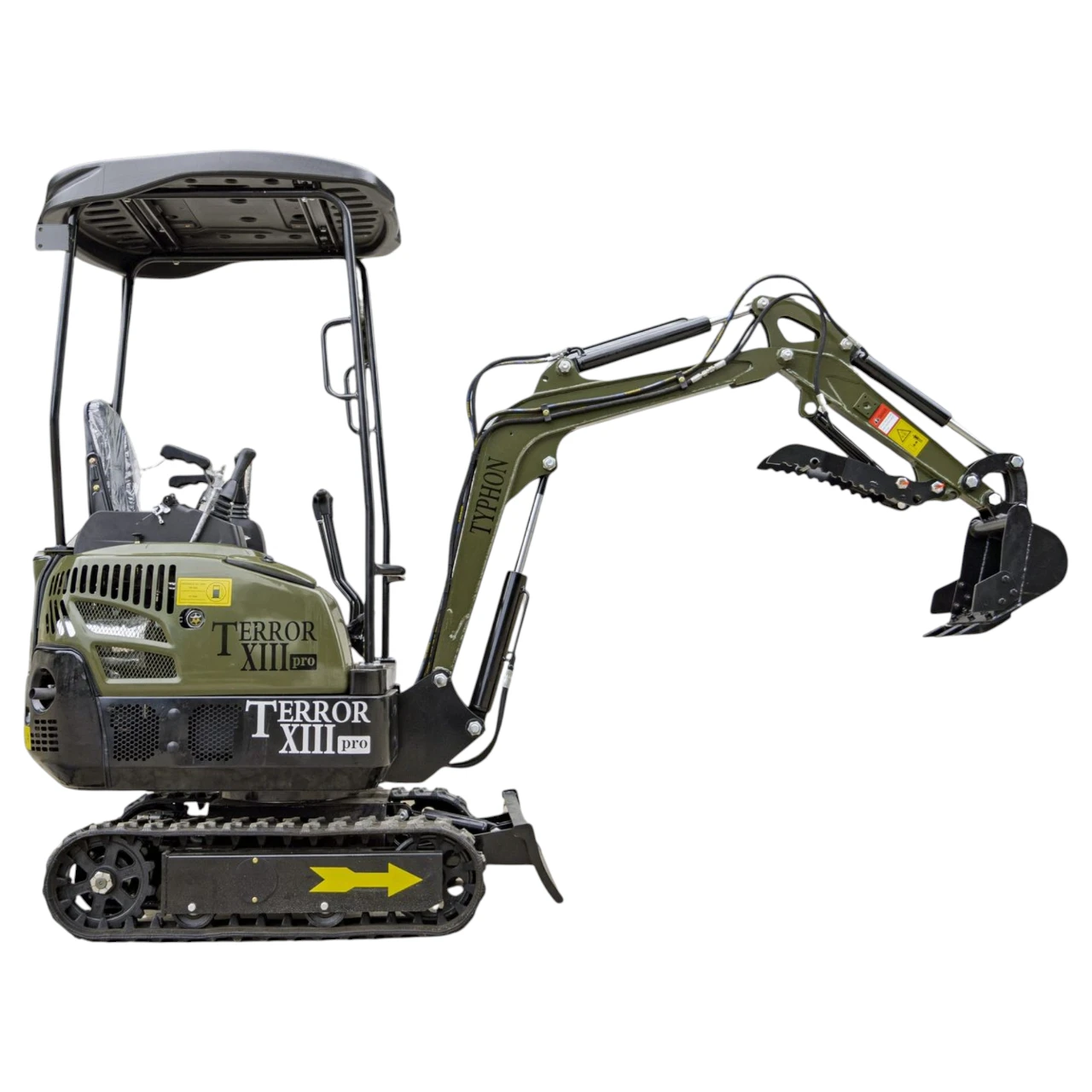 TYPHON TERROR XIII PRO Mini Excavator – 1.3 Ton Trench Digger with Canopy, Hydraulic Thumb Clip, 22.1hp Honda Engine USA from American Loader — image 1