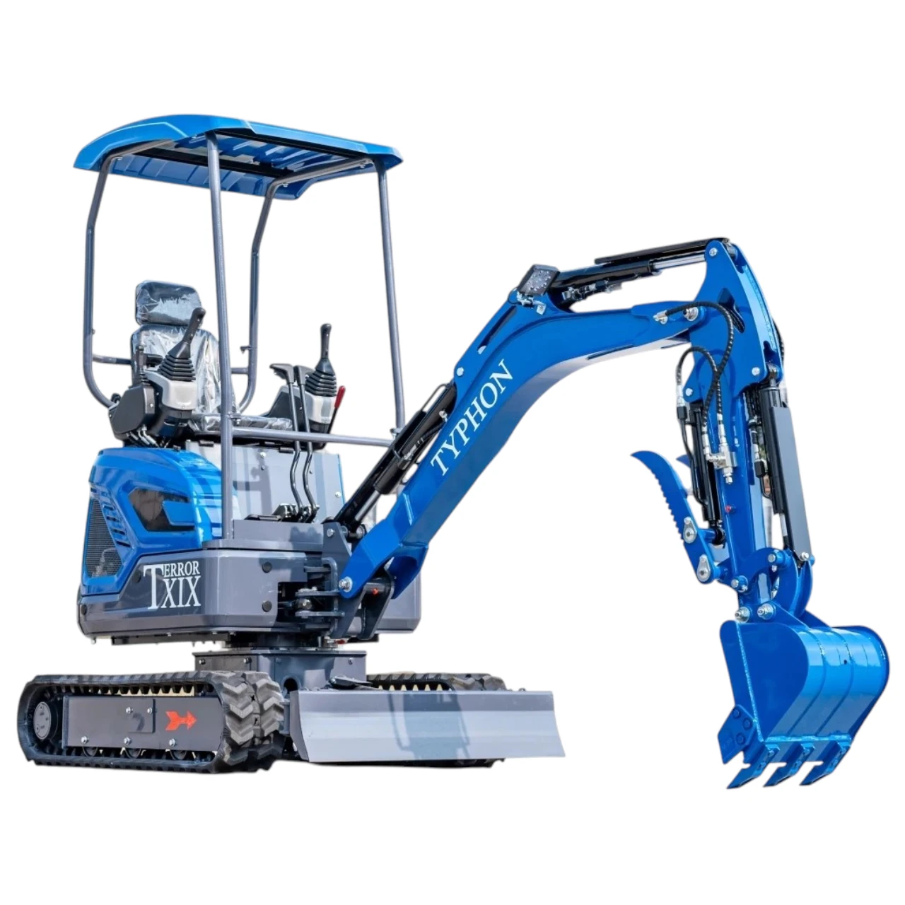 TYPHON TERROR XIX STORM Mini Excavator – 4000lbs Trench Digger with Boom Swing, Canopy, Retractable Tracks from American Loader — image 1