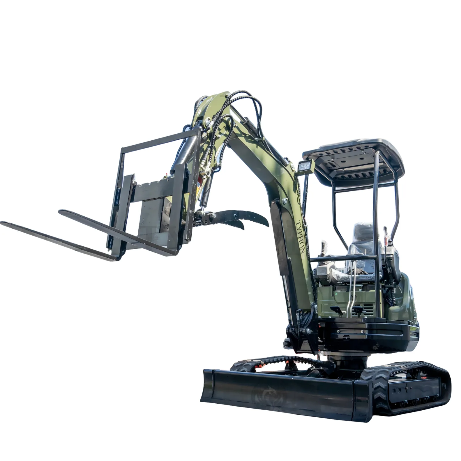 Pallet Fork Attachment Adjustable Stabilizer Bar USA for TERROR XXV and other 2.1-3 Ton Mini Excavators from American Loader