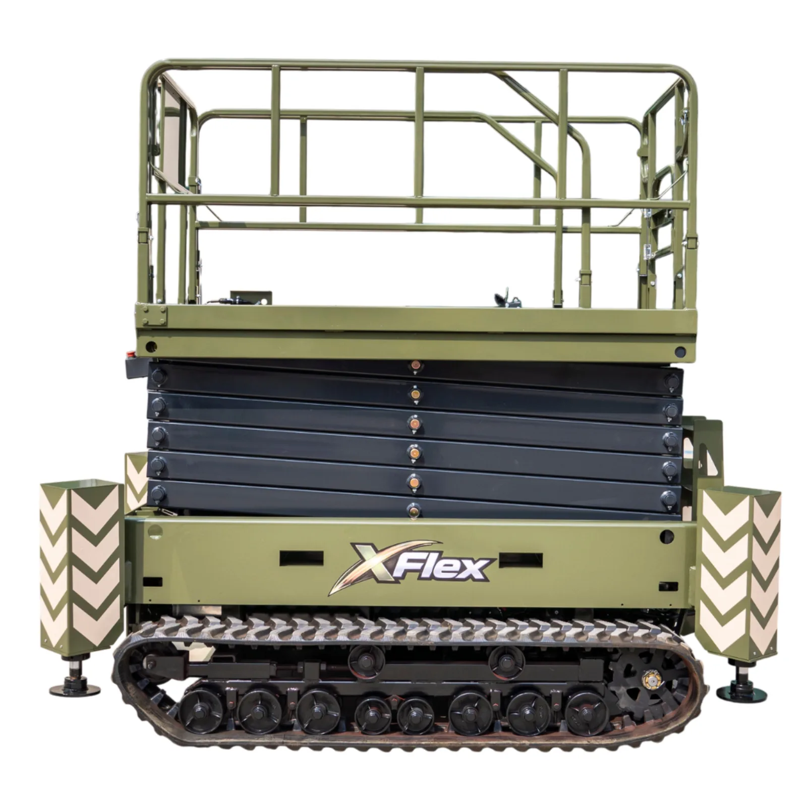 TYPHON xFlex-4068ET Electric Rubber Track Scissor Lift 3.2 Ton with 5.4HP Hydraulic Pump Motor Drive and Hydraulic Lifting Cylinder, 40 ft Max Lifting Height from American Loader — image 1