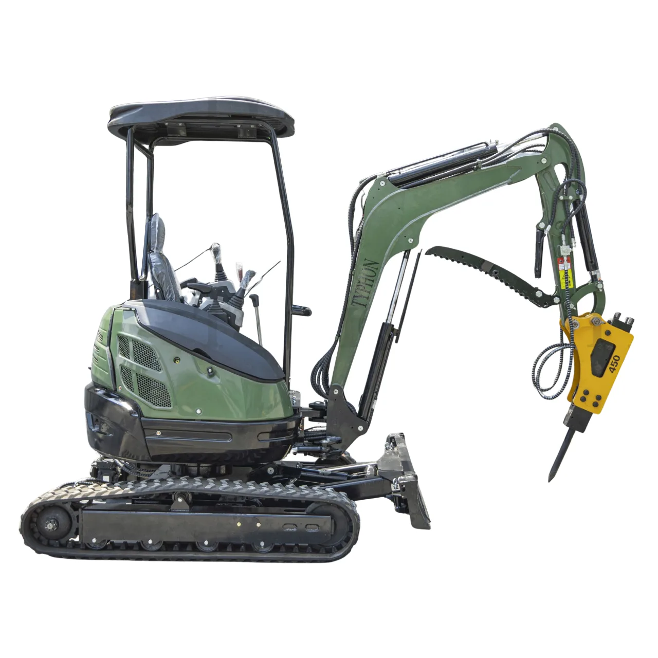 Hydraulic Hammer Attachment Hydraulic Breaker Hammer for TERROR XXV and other 2.1-3 Ton Mini Excavators USA by TYPHON - Mini Excavator Attachments Photo 3 - American Loader