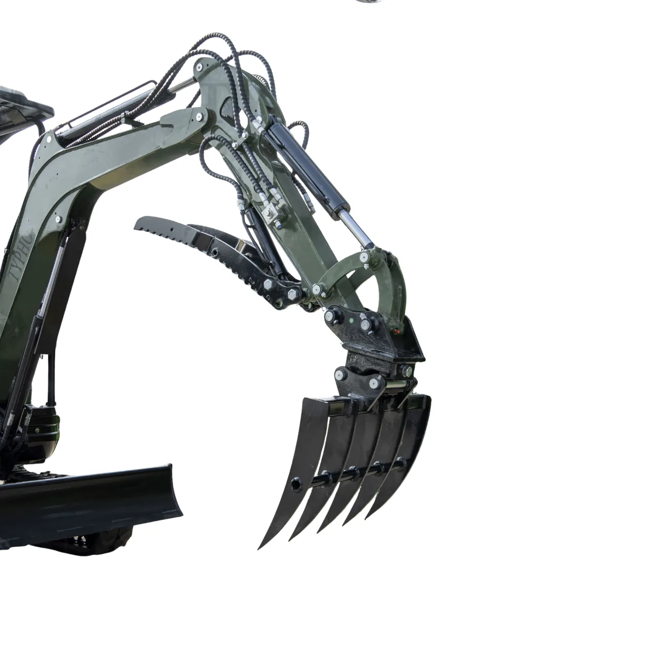 Mini Excavator Rake Compact Attachment General for for TERROR XXV and other 2.1-3 Ton Mini Excavators USA by TYPHON - Mini Excavator Attachments Photo 3 - American Loader