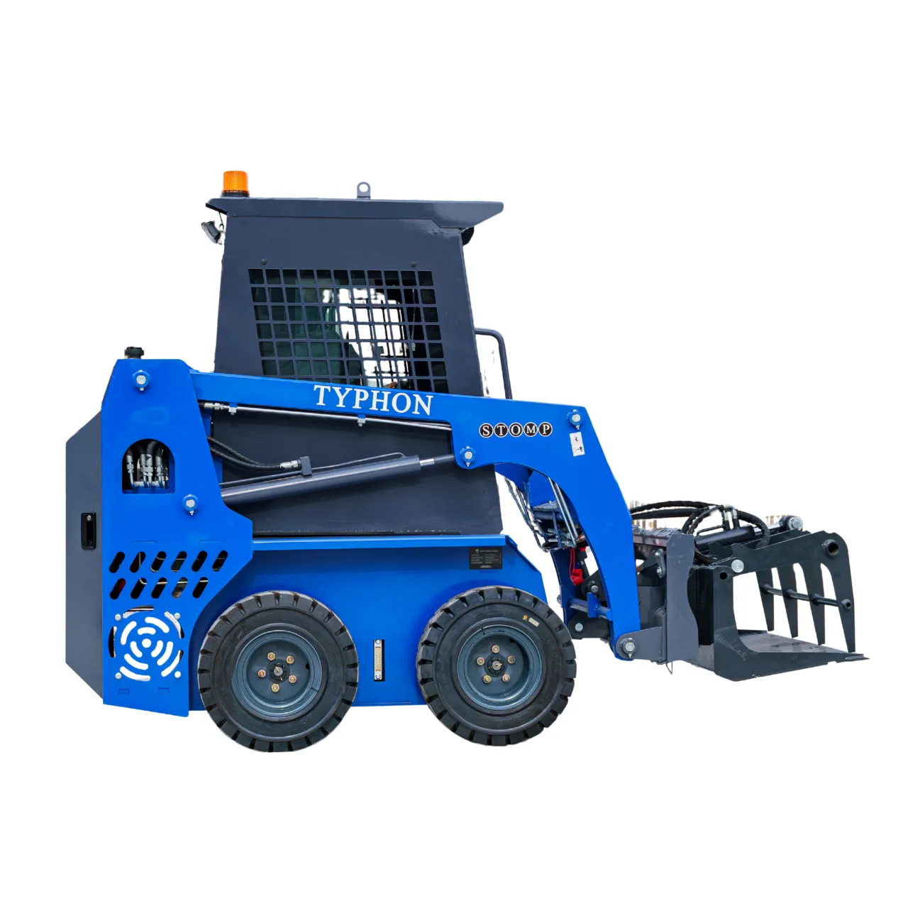 Heavy-Duty Solid Bottom Grapple Bucket for TYPHON STOMP X1300 & STOMP 509 Mini Skid Steers by TYPHON - Skid Steer Attachments Photo 3 - American Loader