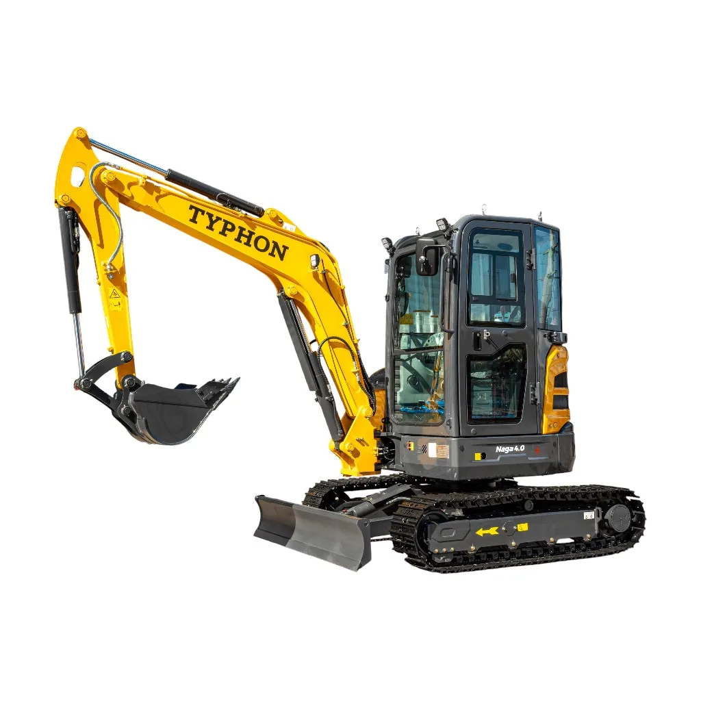 TYPHON NAGA 4.0 Mini Excavator with 4 Ton 24.4hp Yanmar Diesel Engine Metal Track ISO SAE control switch, AC Heater Cabin, 2 Travel Speed from American Loader — image 4