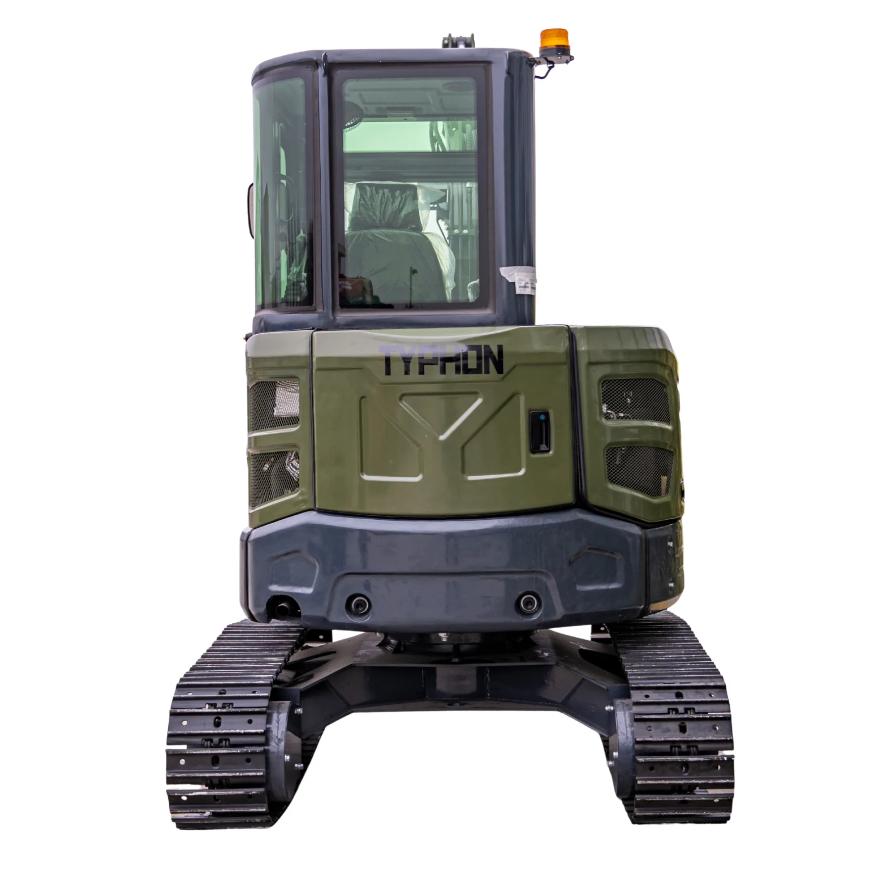 TYPHON KUVUO 4.0 four ton cabin mini excavator w Kubota D1703 Diesel engine Metal Tracks, Boom Swing, AC Heater, Hydraulic Control from American Loader — image 4