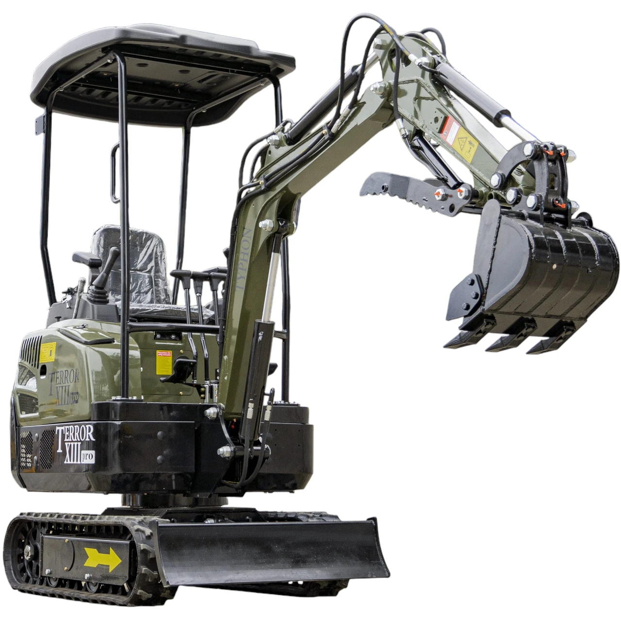 TYPHON TERROR XIII PRO Mini Excavator – 1.3 Ton Trench Digger with Canopy, Hydraulic Thumb Clip, 22.1hp Honda Engine USA from American Loader — image 4