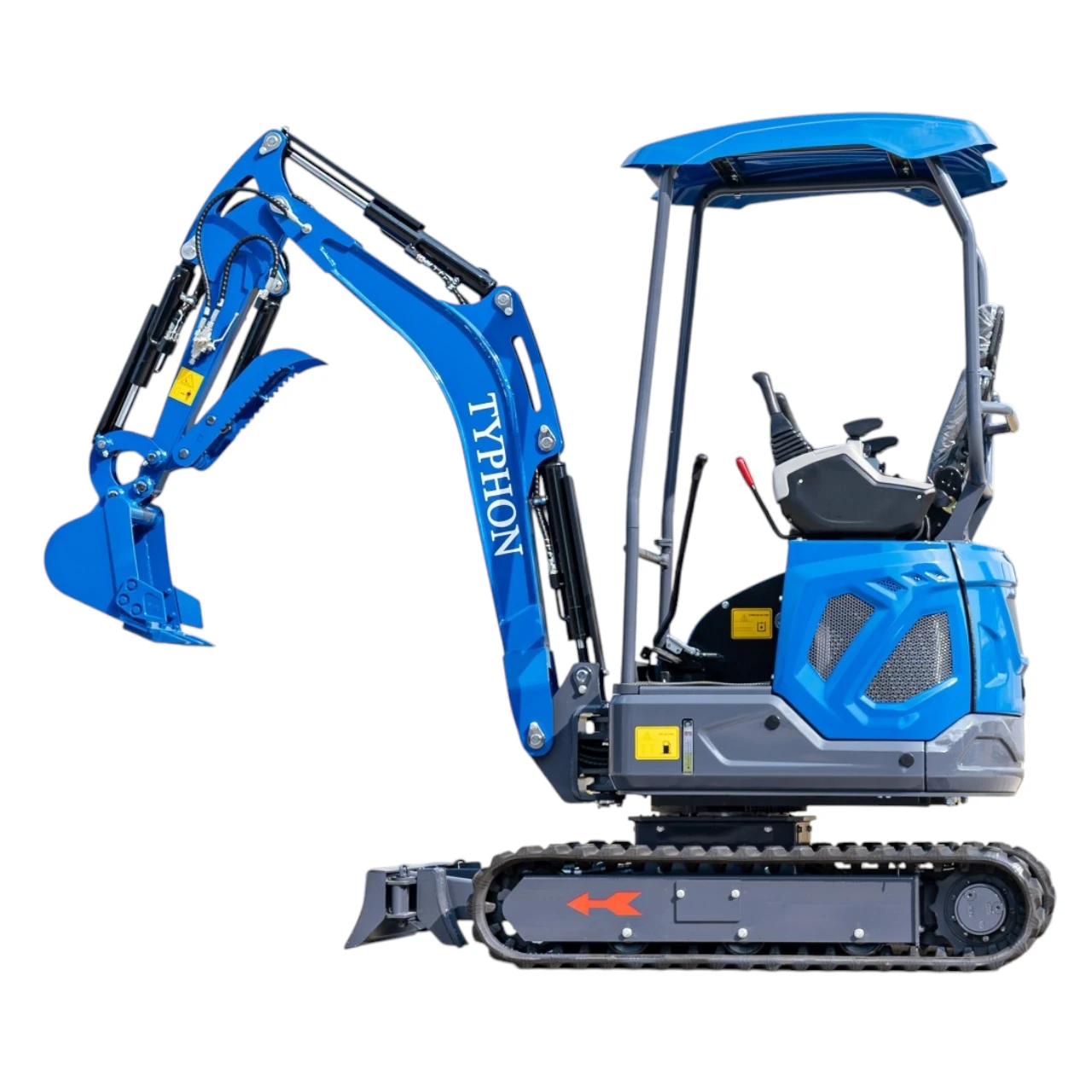 TYPHON TERROR XIX STORM Mini Excavator – 4000lbs Trench Digger with Boom Swing, Canopy, Retractable Tracks from American Loader — image 4