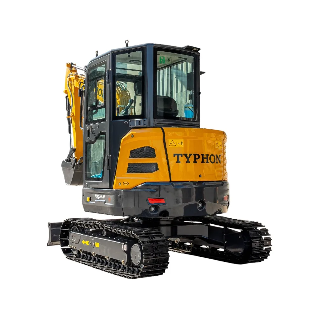 TYPHON NAGA 4.0 Mini Excavator with 4 Ton 24.4hp Yanmar Diesel Engine Metal Track ISO SAE control switch, AC Heater Cabin, 2 Travel Speed from American Loader — image 5