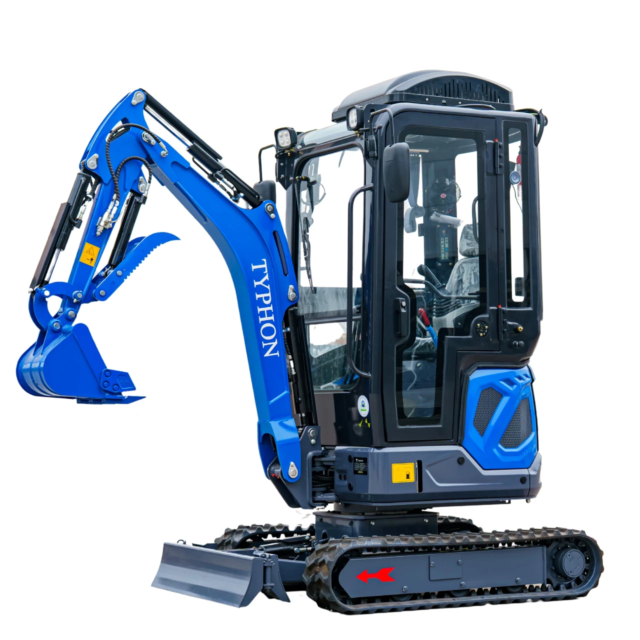 TYPHON TERROR XIX Prestige AC/Heater Cabin Mini Excavator 4200lbs 20.4 HP Kubota D902 with Boom Swing, Retractable Tracks from American Loader — image 5