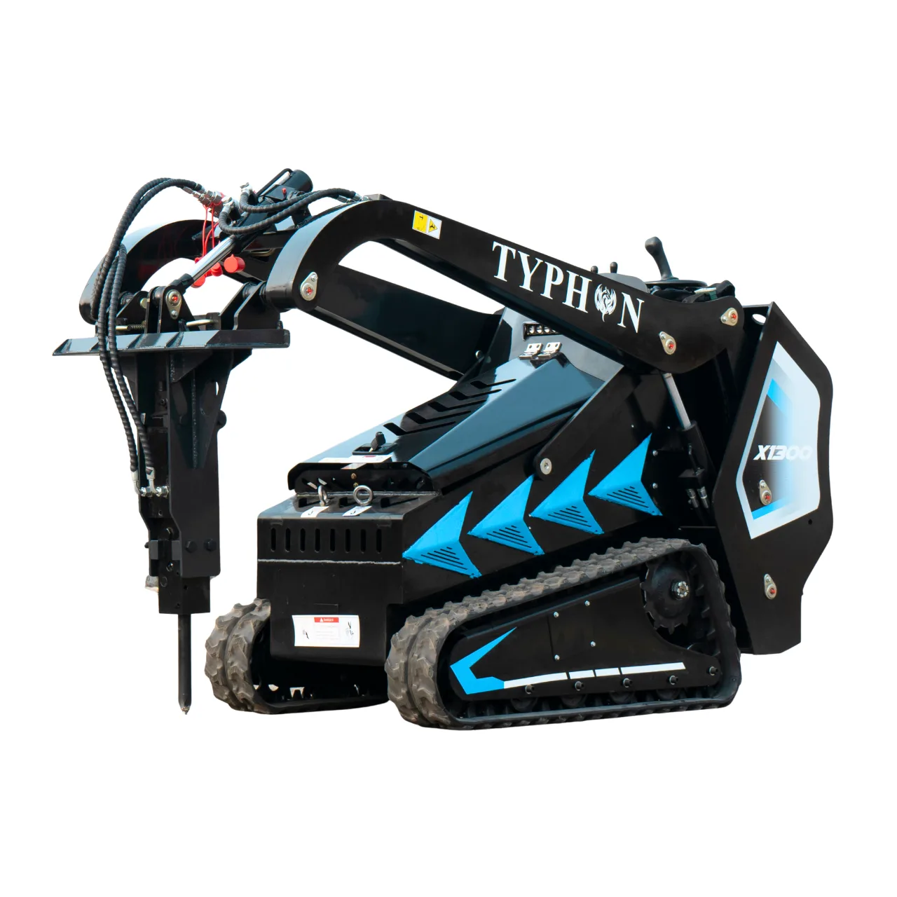 Hydraulic Rock & Concrete Breaker Hammer for TYPHON STOMP X1300 & STOMP 509 Mini Skid Steer Loader by TYPHON - Skid Steer Attachments Photo 5 - American Loader