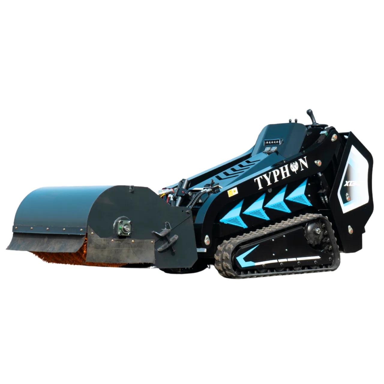 Hydraulic Pickup Sweeper Broom Attachment for TYPHON STOMP X1300 & STOMP 509 Mini Skid Steers by TYPHON - Skid Steer Attachments Photo 5 - American Loader