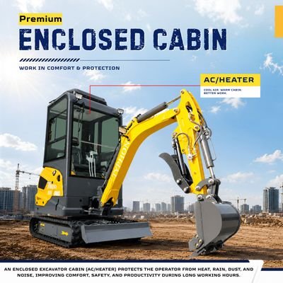 TYPHON TERROR XVII PRO Prestige Edition Mini Excavator 4000LB Kubota D902 Diesel, Enclosed Cab with AC/Heat, Hydraulic Thumb from American Loader — image 11