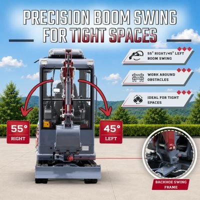 TYPHON TERROR XVII PRO Prestige Edition 4000 lb Enclosed Mini Excavator with Kubota Power & Advanced Hydraulics from American Loader — image 6