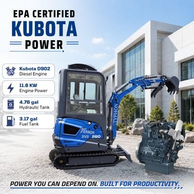 TYPHON TERROR XVII PRO Prestige Edition – Enclosed Mini Excavator with AC, Heater & Ergonomic Comfort from American Loader — image 4