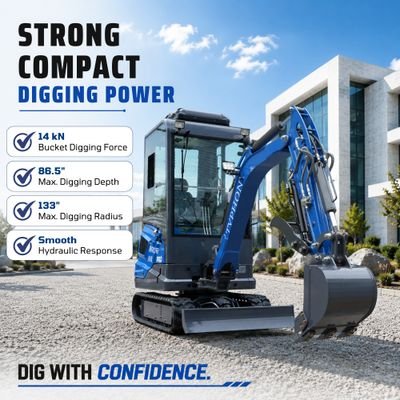 TYPHON TERROR XVII PRO Prestige Edition – Enclosed Mini Excavator with AC, Heater & Ergonomic Comfort from American Loader — image 10