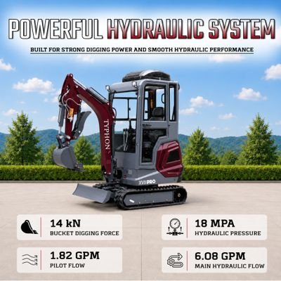 TYPHON TERROR XVII PRO Prestige Edition 4000 lb Enclosed Mini Excavator with Kubota Power & Advanced Hydraulics from American Loader — image 7