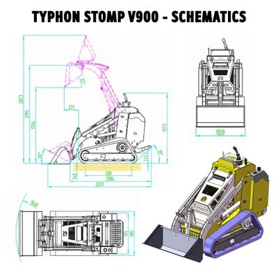 Brand New TYPHON STOMP V900 1.4 Ton Mini Track Loader Featuring Dual Auxiliary Hydraulics & Kubota D1105 25HP USA Engine from American Loader — image 4