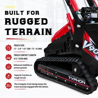 Brand New TYPHON STOMP V900 1.4 Ton Mini Track Loader Featuring Dual Auxiliary Hydraulics & Kubota D1105 25HP USA Engine from American Loader — image 8