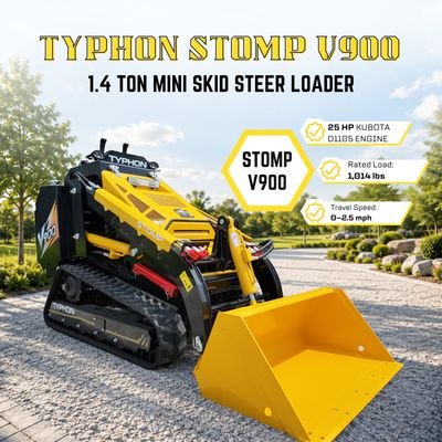 Brand New TYPHON STOMP V900 1.4-Ton Compact Track Loader with 25HP Kubota Diesel Engine 1,102 lb Max Load from American Loader — image 10