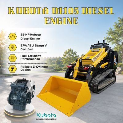 Brand New TYPHON STOMP V900 1.4-Ton Compact Track Loader with 25HP Kubota Diesel Engine 1,102 lb Max Load from American Loader — image 5