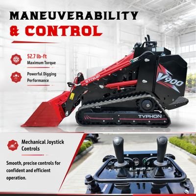 Brand New TYPHON STOMP V900 1.4 Ton Mini Track Loader Featuring Dual Auxiliary Hydraulics & Kubota D1105 25HP USA Engine from American Loader — image 6