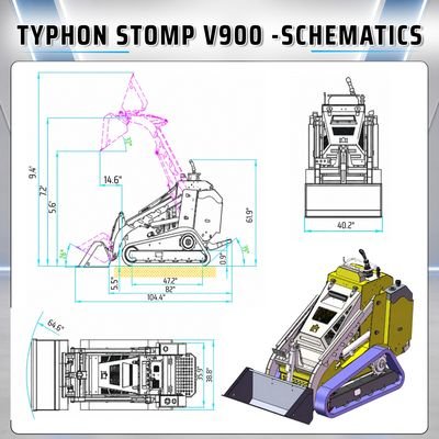 Brand New TYPHON STOMP V900 Mini Track Loader Kubota D1105 25HP Diesel Stand-On Skid Steer EPA / EU Stage V from American Loader — image 4