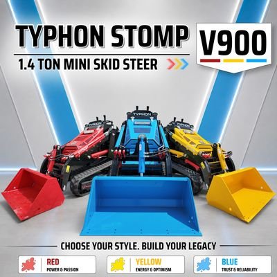 Brand New TYPHON STOMP V900 Mini Track Loader Kubota D1105 25HP Diesel Stand-On Skid Steer EPA / EU Stage V from American Loader — image 11