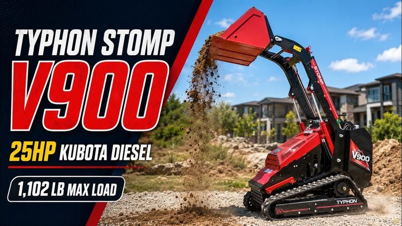 Brand New TYPHON STOMP V900 1.4 Ton Mini Track Loader Featuring Dual Auxiliary Hydraulics & Kubota D1105 25HP USA Engine from American Loader — image 39