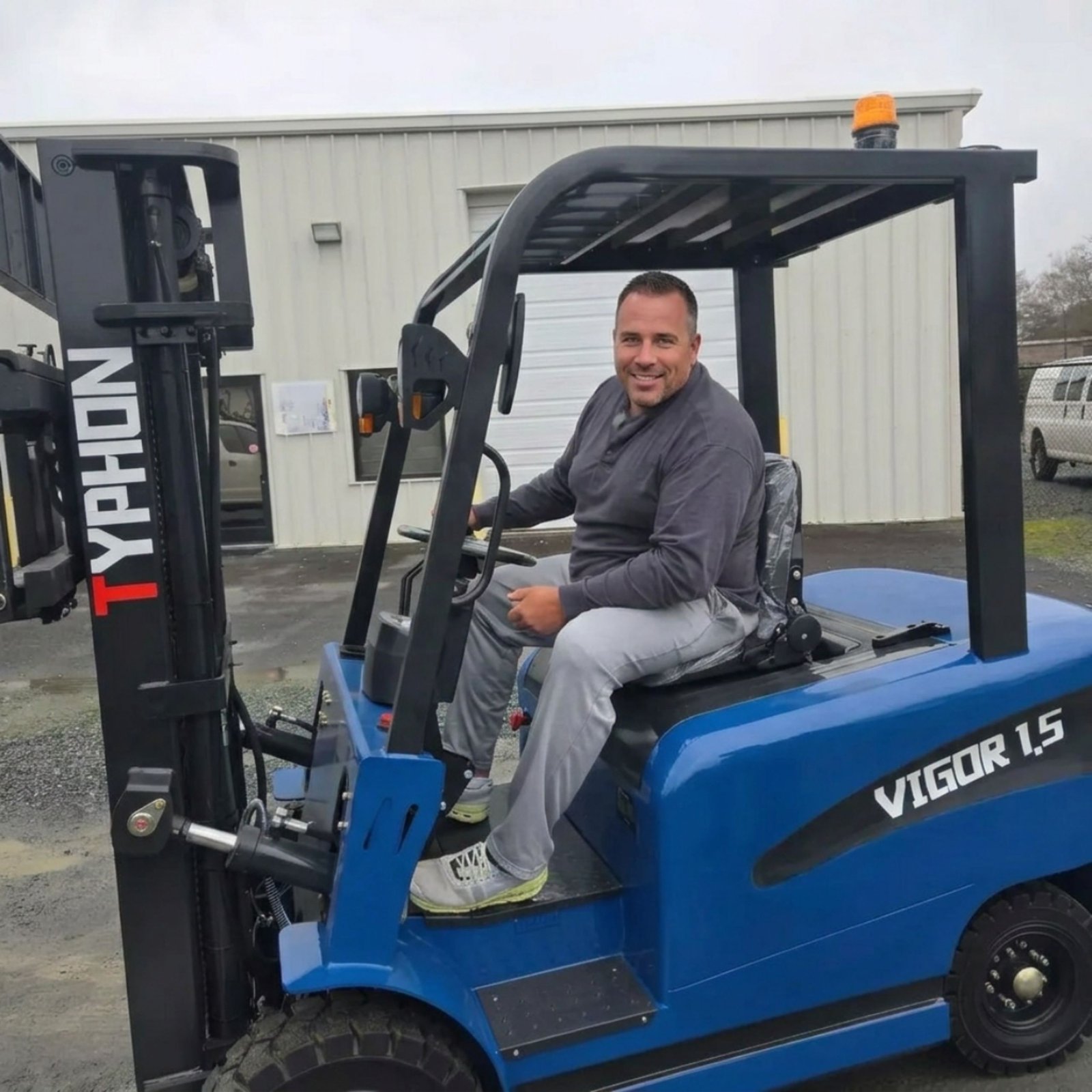 Forklift with Customer